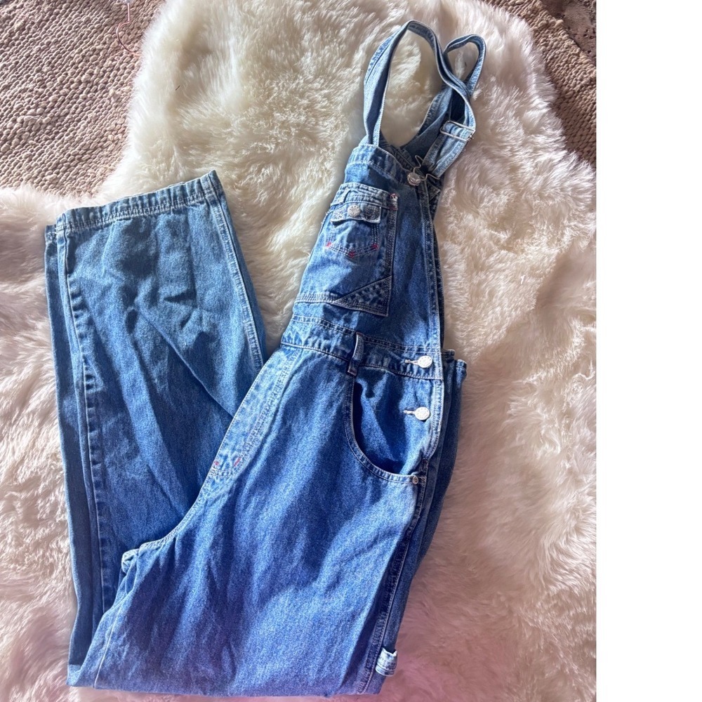 Vintage LA Blues Denim Overalls 90s Workwear Y2K StreetStyle Women Medium